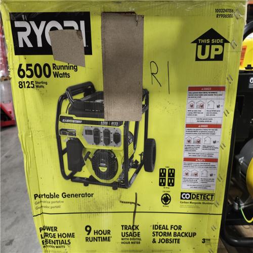 Dallas Location - As-Is RYOBI 8125-Watt Gasoline Powered Portable Generator