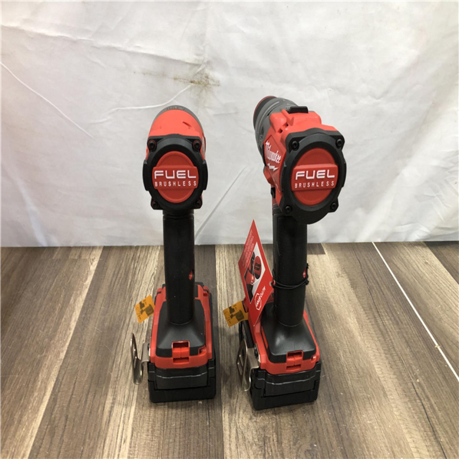 AS-IS Milwaukee FUEL 18V Lithium-Ion Brushless Cordless Hammer Drill and Impact Driver Combo Kit