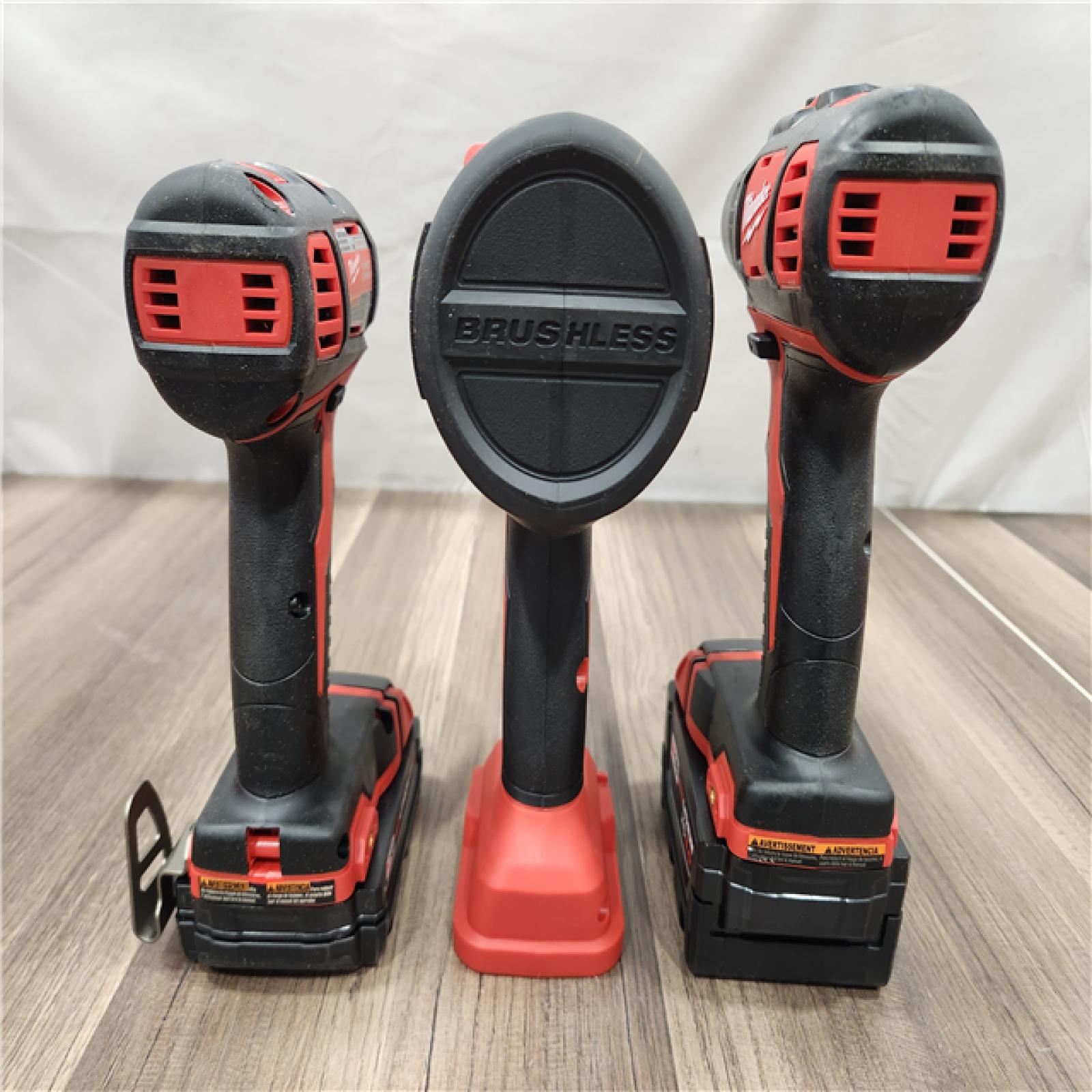AS-IS- Milwaukee M18 18-Volt Lithium-Ion Cordless 9-Tool Combo Kit with 2-Batteries  Charger and Tool Bag