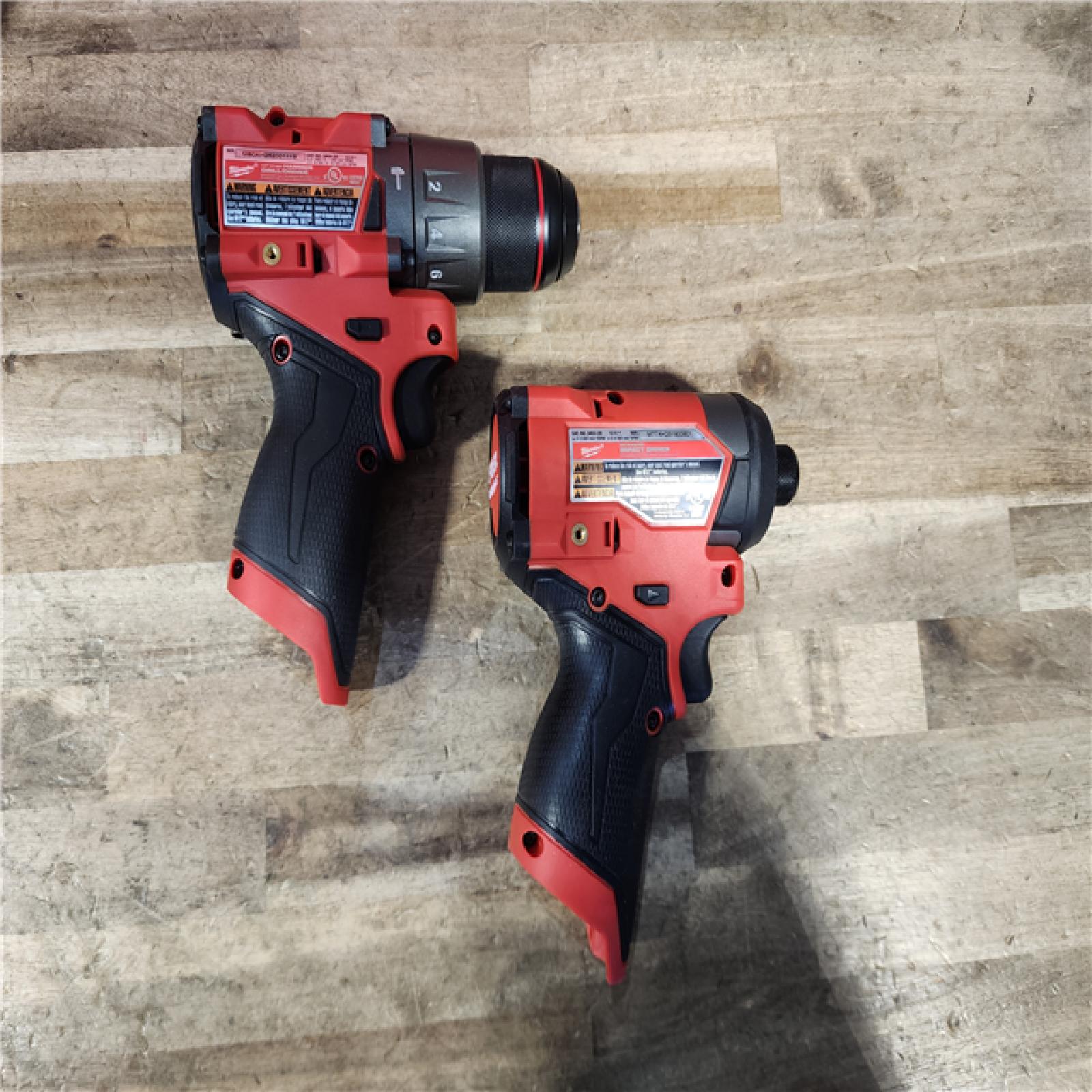 HOUSTON LOCATION - AS-IS Milwaukee FUEL 12-Volt Lithium-Ion Brushless Cordless Hammer Drill and Impact Driver Combo Kit