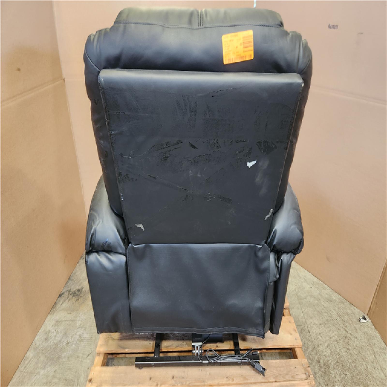 Phoenix Bestier 35 in. W Black Power Lift Recliner Chair with 8-Point Massage and Heating Living Room Chair with Pillow and Side Pockets
