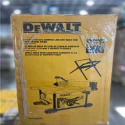 DALLAS LOCATION - NEW! DEWALT 15 Amp Corded 8-1/4 in. Compact Jobsite Tablesaw with Compact Table Saw Stand