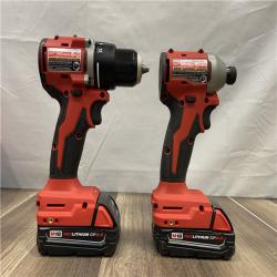 AS-IS Milwaukee M18 18V Lithium-Ion Brushless Cordless Compact Drill/Impact Combo Kit