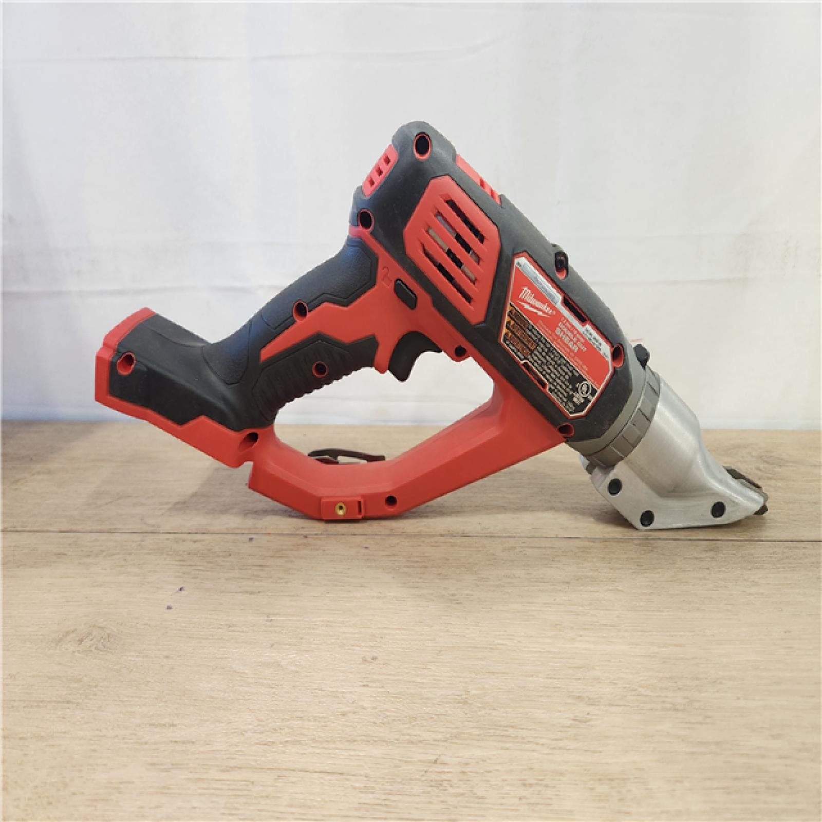 AS-IS- Milwaukee  18-Volt Lithium-Ion Cordless 18-Gauge Double Cut Metal Shear (Tool-Only)