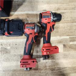 HOUSTON LOCATION - AS - IS Milwaukee 18V Lithium-Ion Brushless Cordless Compact Drill/Impact Combo Kit