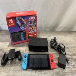 AS-IS Nintendo Switch with Neon Blue and Neon Red Joy-Con