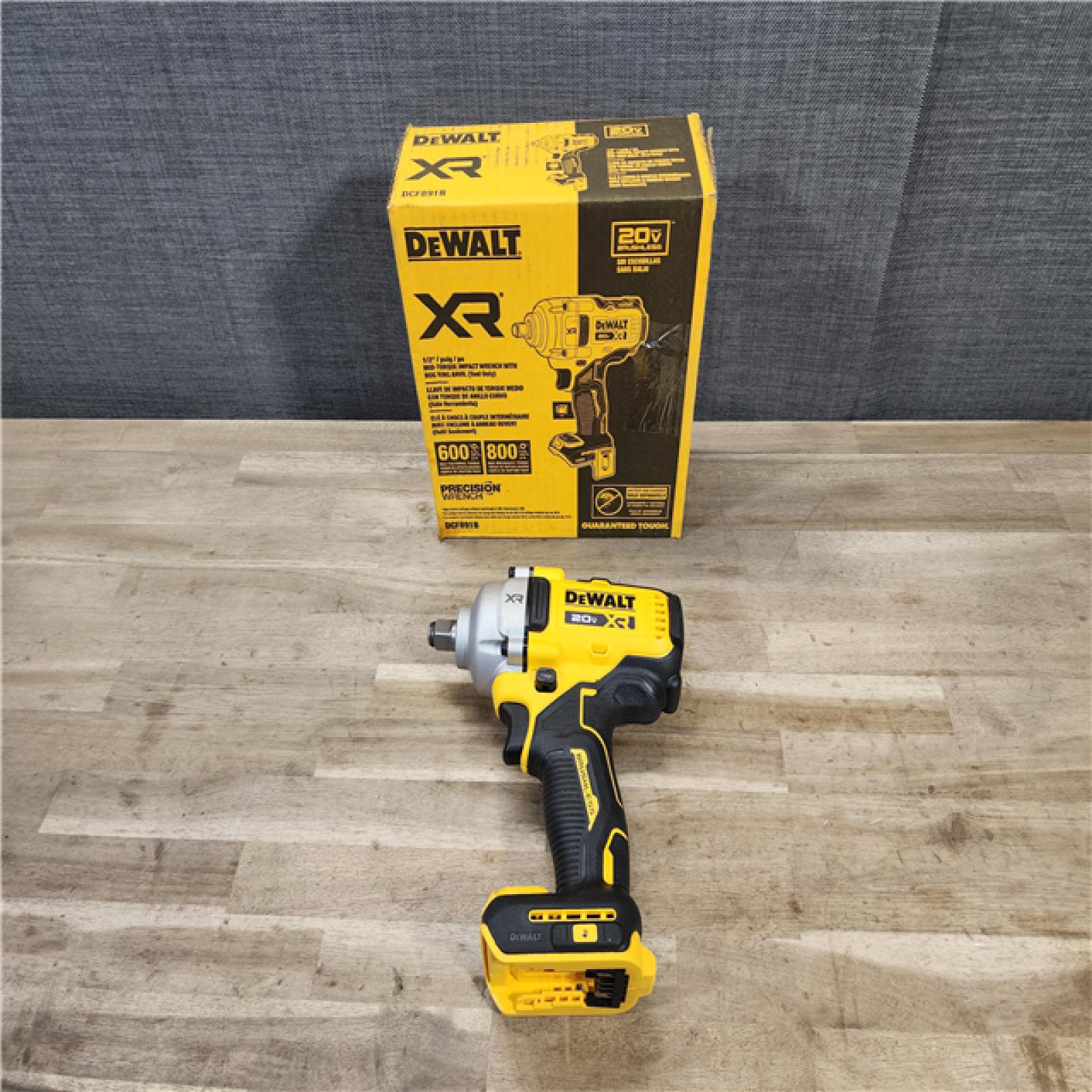 HOUSTON LOCATION - AS-IS (APPEARS LIKE NEW) DeWalt 20V MAX 1/2 in. Cordless Brushless Mid-Range Impact Wrench (TOOL ONLY)