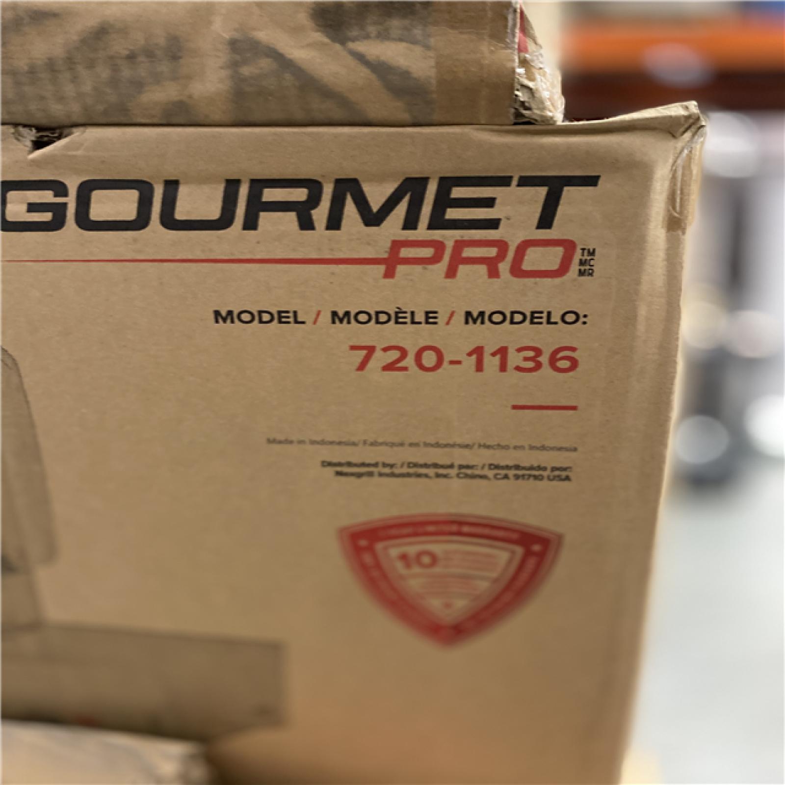 DALLAS LOCATION- NEW!- Nexgrill Gourmet Pro 6-Burner Stainless Steel Propane Gas Grill with Searing Side Burner and Griddle Max Insert PALLET (3 UNITS)