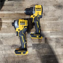 HOUSTON LOCATION - AS-IS Dewalt DCK225D2 20V MAX ATOMIC Brushless Compact Lithium-Ion 1/2 in. Cordless Drill Driver and 1/4 in. Impact Driver Combo Kit with 2 Batteries 2 Ah