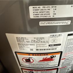 California NEW Rheem 75 Gallons Propane Gas Water Heater & AO Smith ProLine Commercial Grade 40-Gallon Natural Gas Water Heater