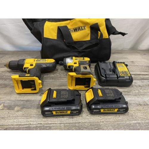 AS-IS DEWALT 20V MAX Cordless Drill/Impact 2 Tool Combo Kit