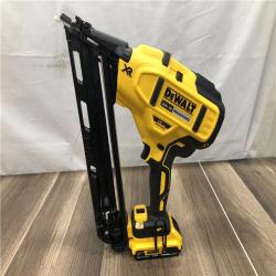 AS-IS DEWALT 20V MAX XR Lithium-Ion Cordless 2-1/2 in. 15-Gauge Finish Nailer Kit