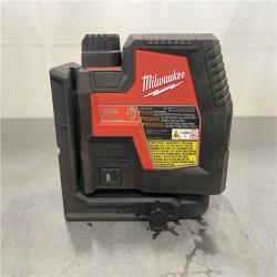AS-IS - MILWAUKEE 100 Ft. REDLITHIUM Lithium-Ion USB Green Rechargeable Cross Line Laser Level with Charger