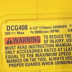 AS-IS DEWALT 20V MAX Cordless Brushless 4-1/2 in. Angle Grinder with Paddle Switch (Tool Only)