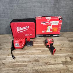 HOUSTON LOCATION - AS-IS (APPEARS LIKE NEW) Milwaukee FUEL 12V Li-Ion Brushless Cordless Stubby 3/8 in. Impact Wrench Kit