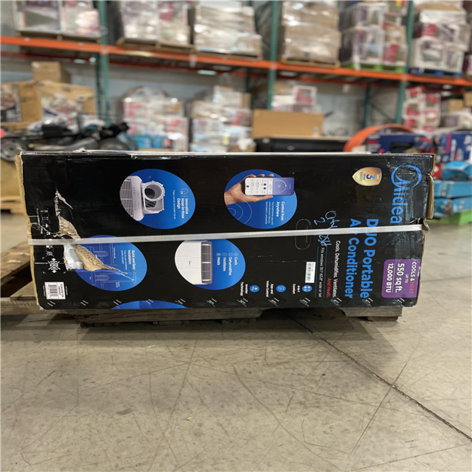 DALLAS LOCATION- MIDEA12 000 BTU DUO Smart Portable Inverter AC PALLET (2 UNITS)