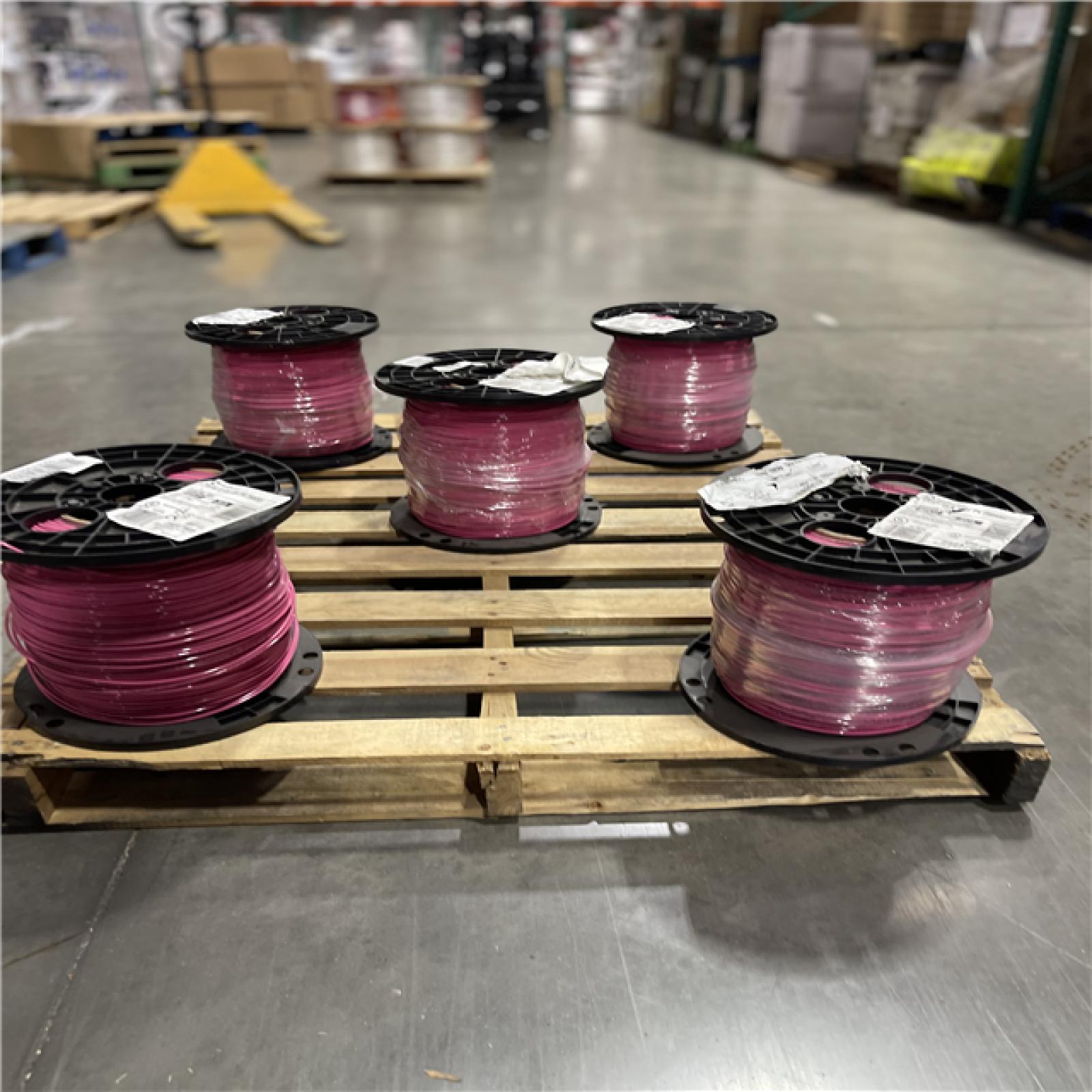 DALLAS LOCATION - AS-IS  Southwire 2500 ft. 12 Pink Solid CU THHN Wire(5 SPOOLS) (SEE NOTES)