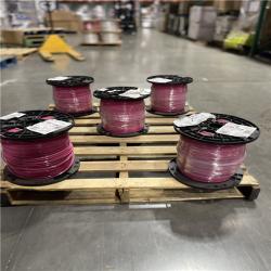 DALLAS LOCATION - AS-IS  Southwire 2500 ft. 12 Pink Solid CU THHN Wire(5 SPOOLS) (SEE NOTES)
