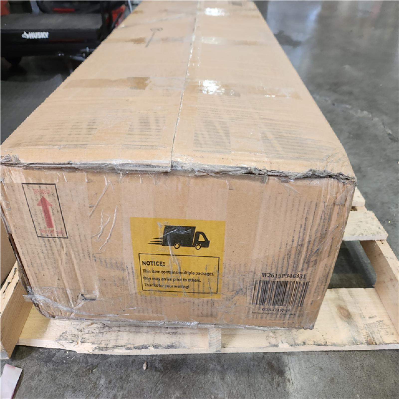 Phoenix NEW Yingze 48 in. Freestanding Single Sink Natural Bath Vanity with White Sintered Stone Top and Marble Pattern Vessel Basin