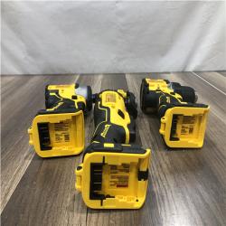 AS-IS DEWALT ATOMIC 20-Volt Lithium-Ion Cordless Brushless (4-Tool) Combo Kit