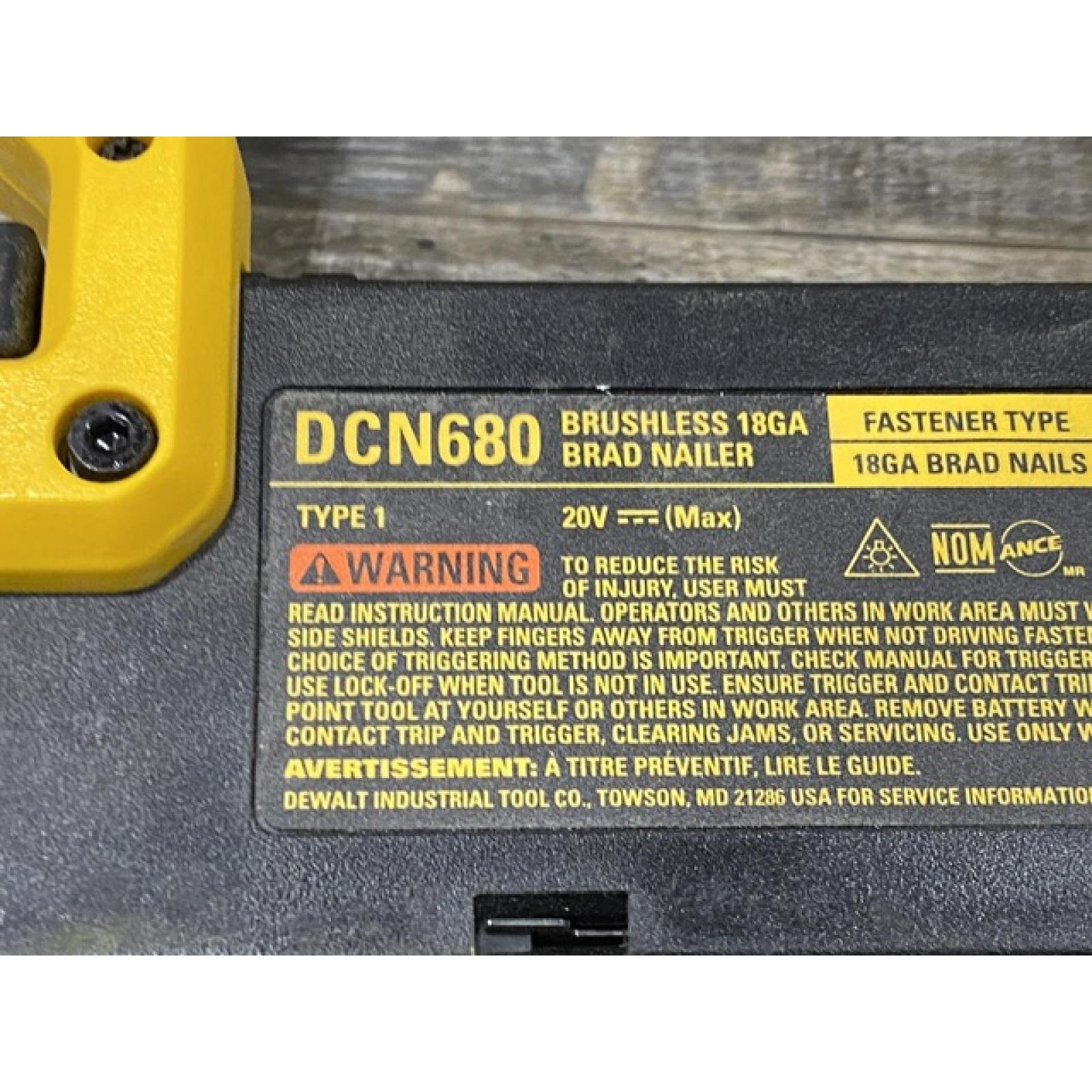 AS-IS DEWALT 20V MAX XR Lithium-Ion Electric Cordless 18-Gauge Brad Nailer (Tool Only)