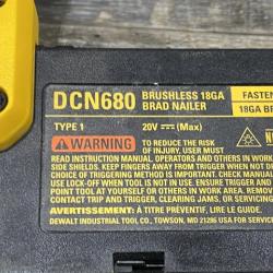 AS-IS DEWALT 20V MAX XR Lithium-Ion Electric Cordless 18-Gauge Brad Nailer (Tool Only)