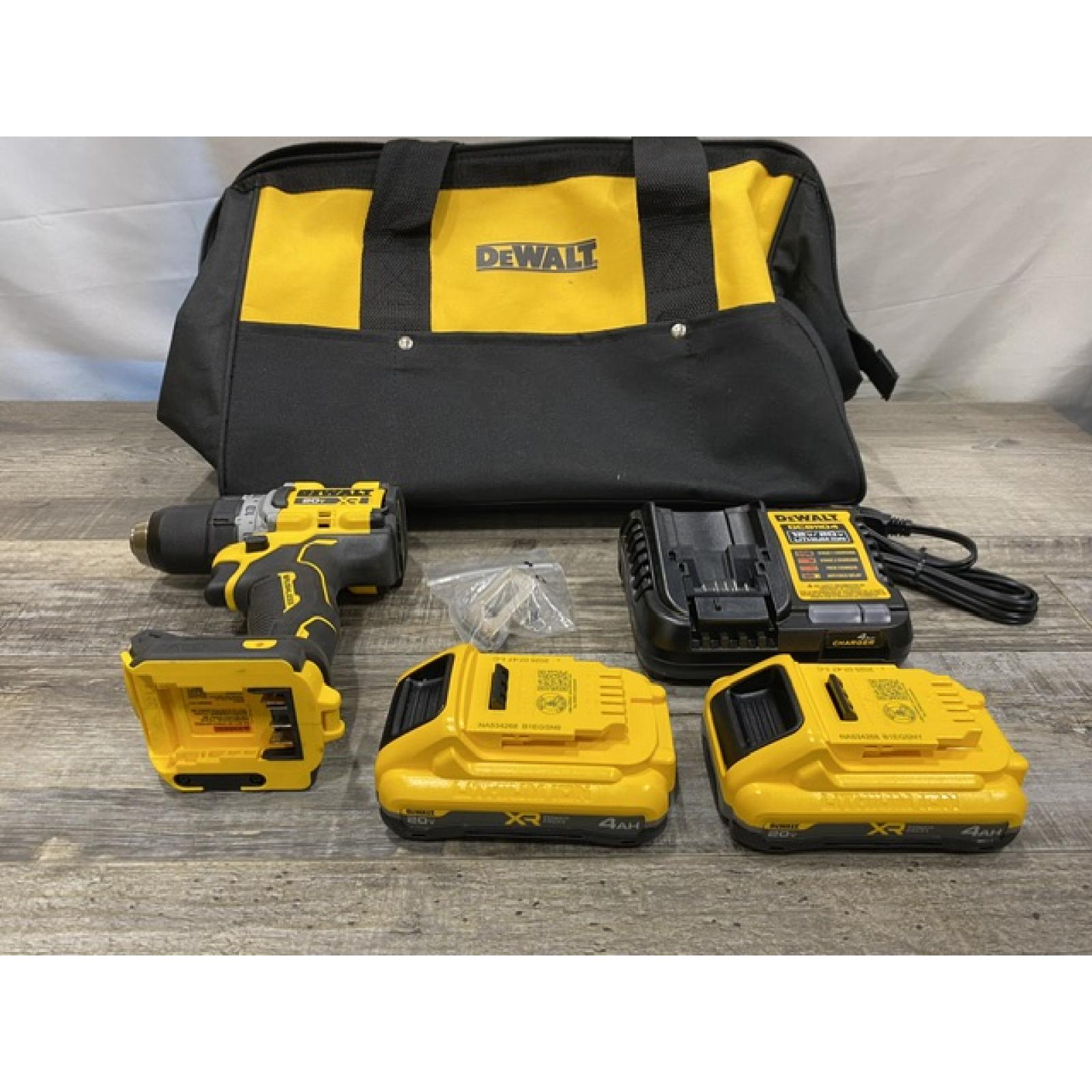 AS-IS DEWALT 20V XR Lithium-Ion Cordless Brushless 1/2 in. Drill/Driver Kit