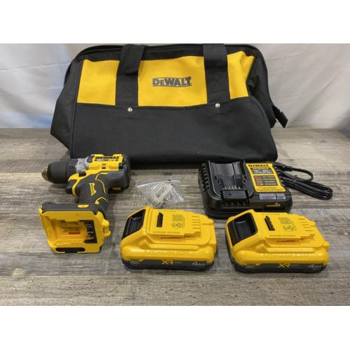 AS-IS DEWALT 20V XR Lithium-Ion Cordless Brushless 1/2 in. Drill/Driver Kit