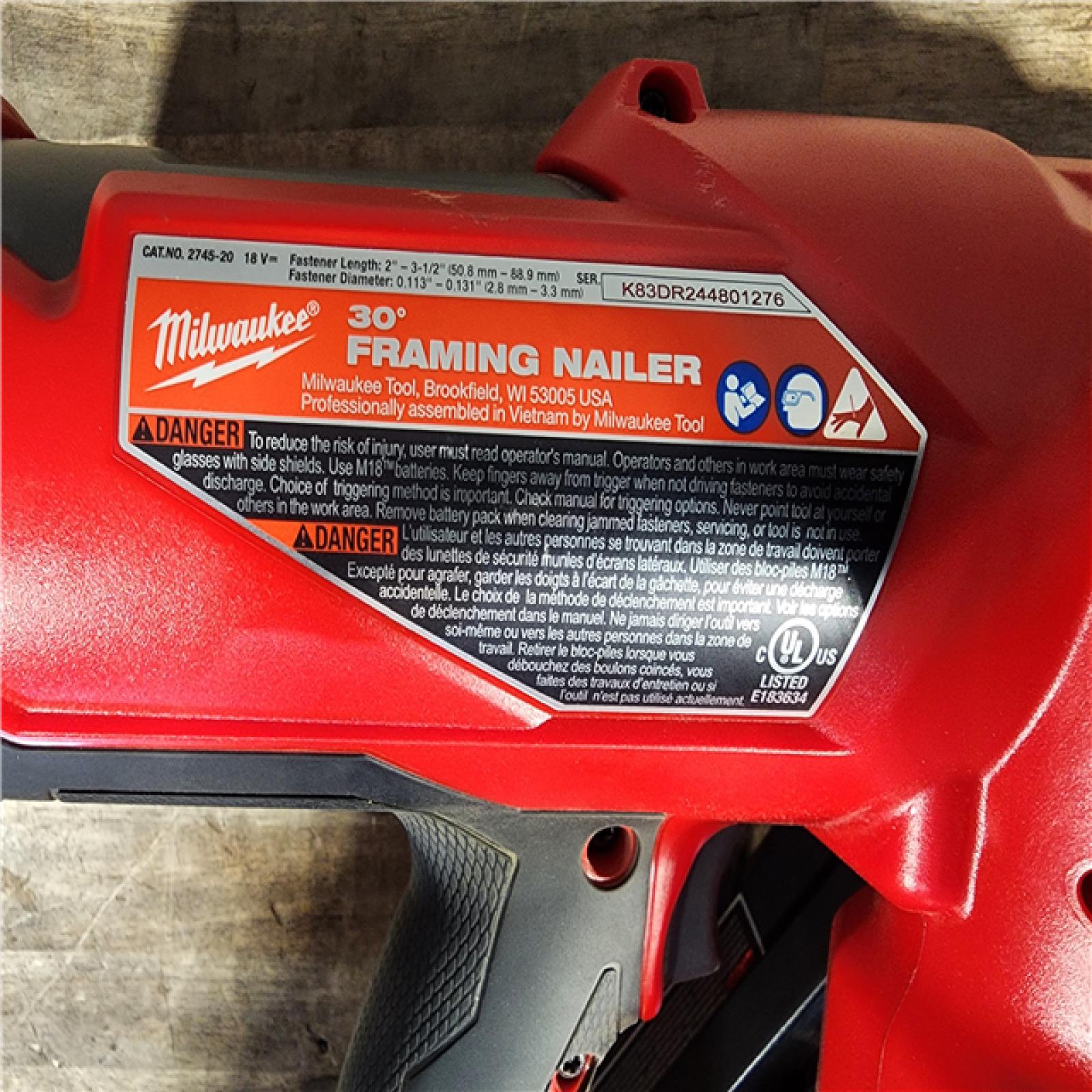 HOUSTON LOCATION - AS-IS M18 FUEL 3-1/2 in. 18-Volt 30-Degree Lithium-Ion Brushless Cordless Framing Nailer (Tool-Only)