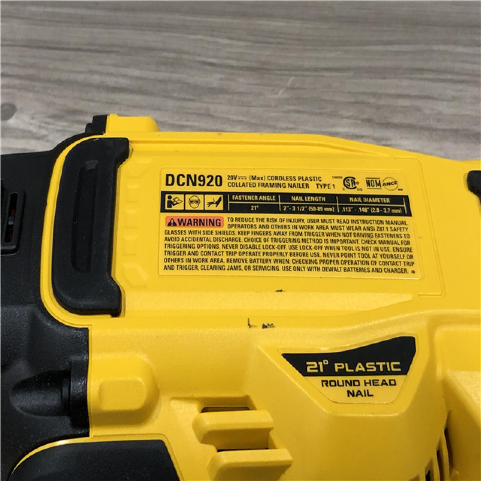 AS-IS DEWALT 20-Volt 21° Cordless Framing Nailer (Tool-Only)