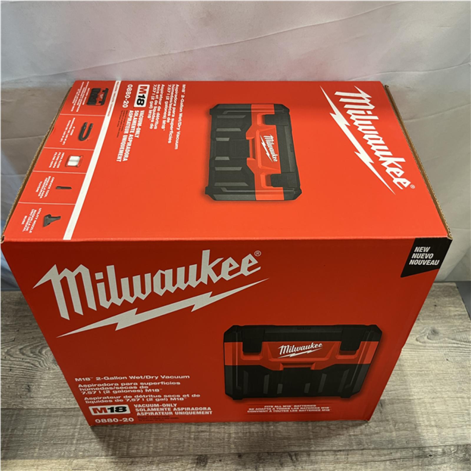 NEW - Milwaukee 18-Volt 2 Gal. Lithium-Ion Cordless Wet/Dry Vacuum (Vacuum-Only)