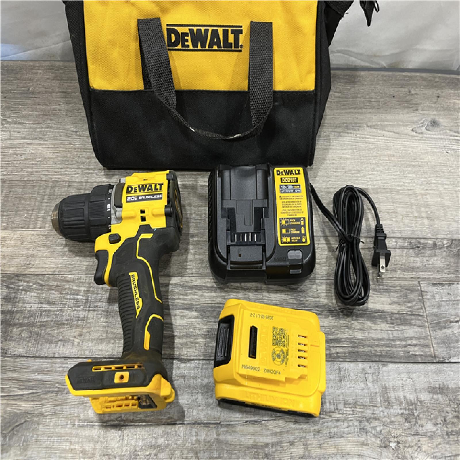 AS-IS DEWALT Atomic 20V Lithium-Ion Cordless Compact 1/2 in. Drill/Driver Kit