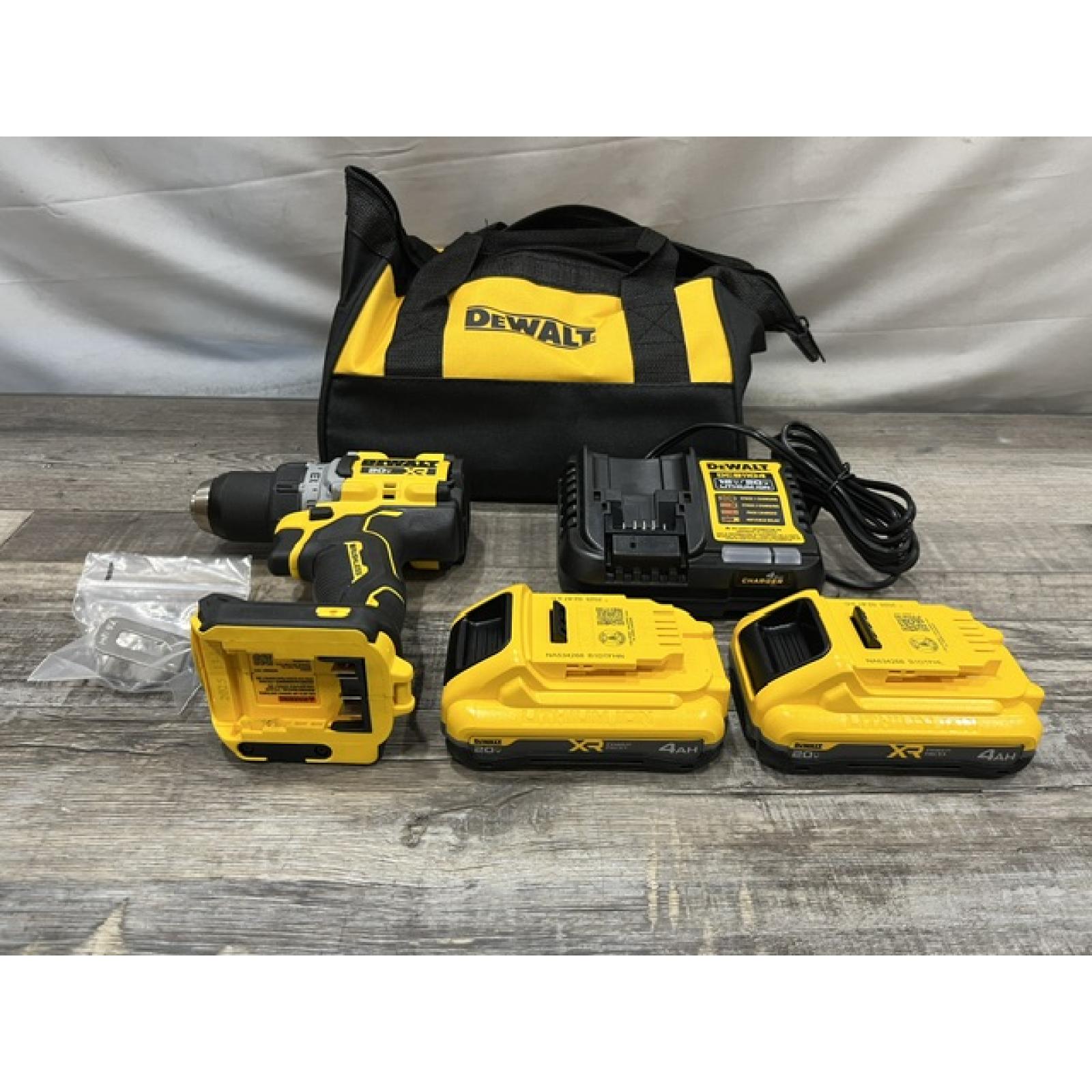 AS-IS DEWALT 20V XR Lithium-Ion Cordless Brushless 1/2 in. Drill/Driver Kit