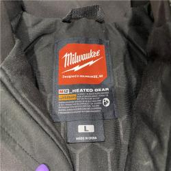 AS-IS Milwaukee Men's Large 12-Volt Lithium-Ion Cordless Tough Shell Black Heated Jacket Kit