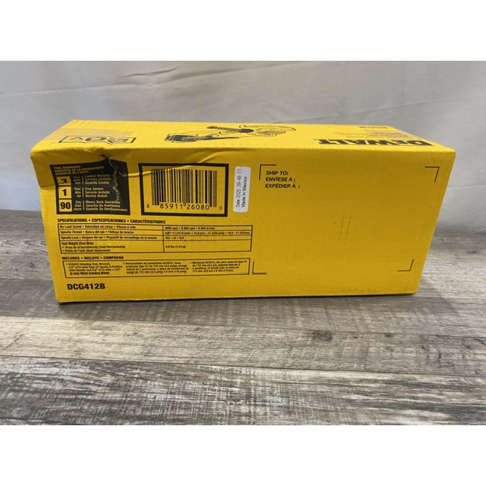 NEW - DEWALT 20V MAX Cordless 4.5 in. - 5 in. Angle Grinder (Tool Only)