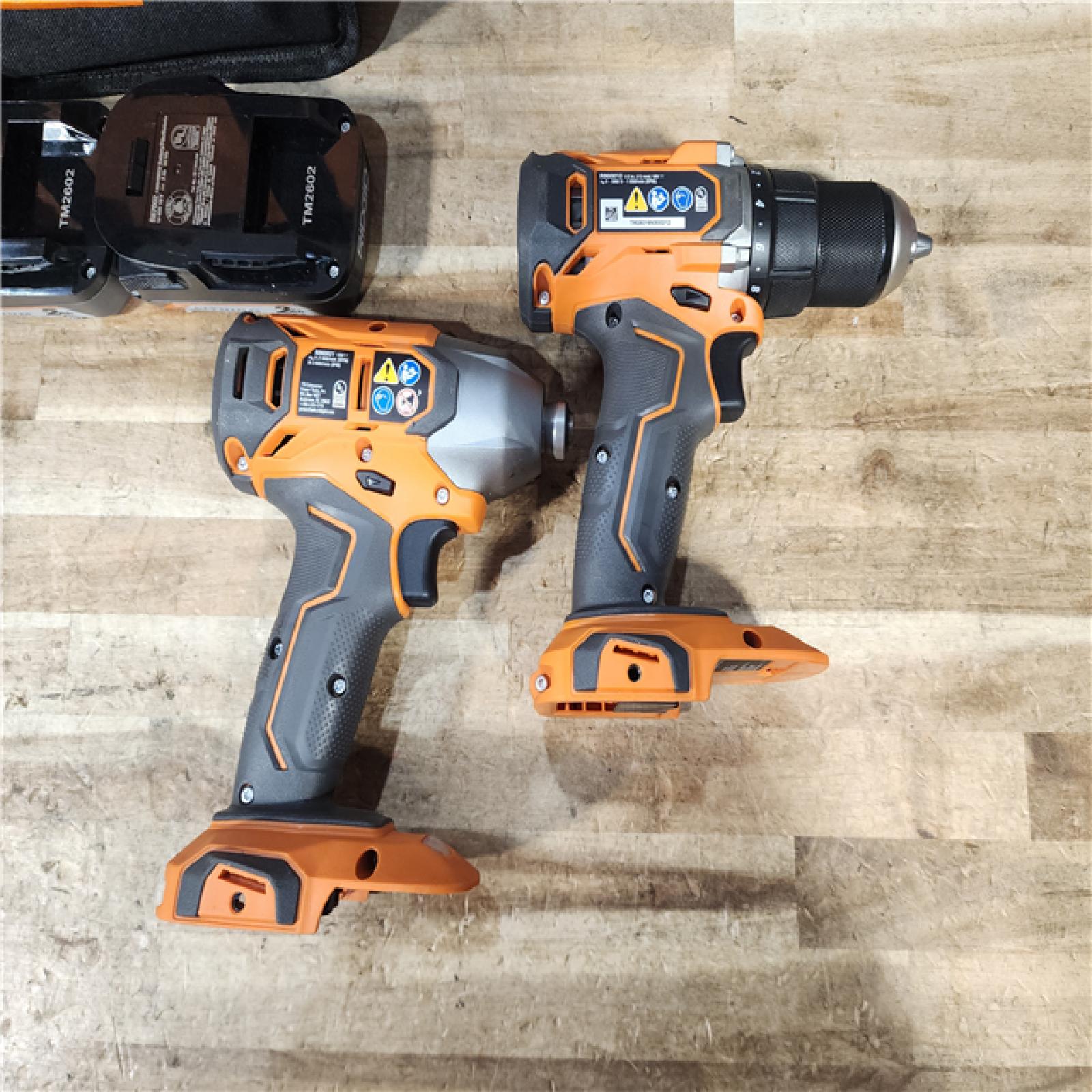 HOUSTON LOCATION - AS - IS RIDGID 18V Cordless Drill/Driver  Impact Driver 2-Tool Combo Ki