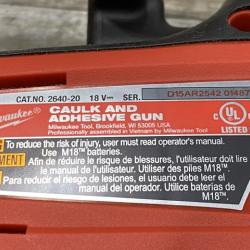 AS-IS Milwaukee 18-Volt Lithium-Ion Cordless 10 oz. Caulk and Adhesive Gun (Tool-Only)