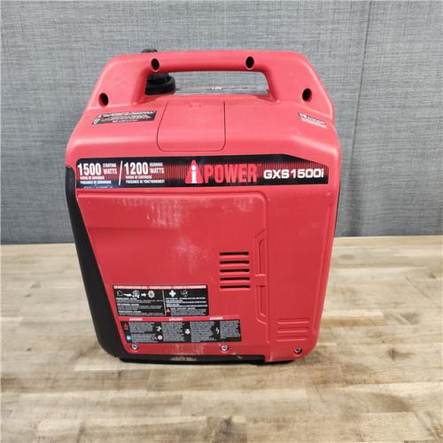HOUSTON LOCATION AS-IS 1500-Watt Recoil Start Gasoline Powered Ultra-Light Inverter Generator with 60cc OHV Engine and CO Sensor Shutdown