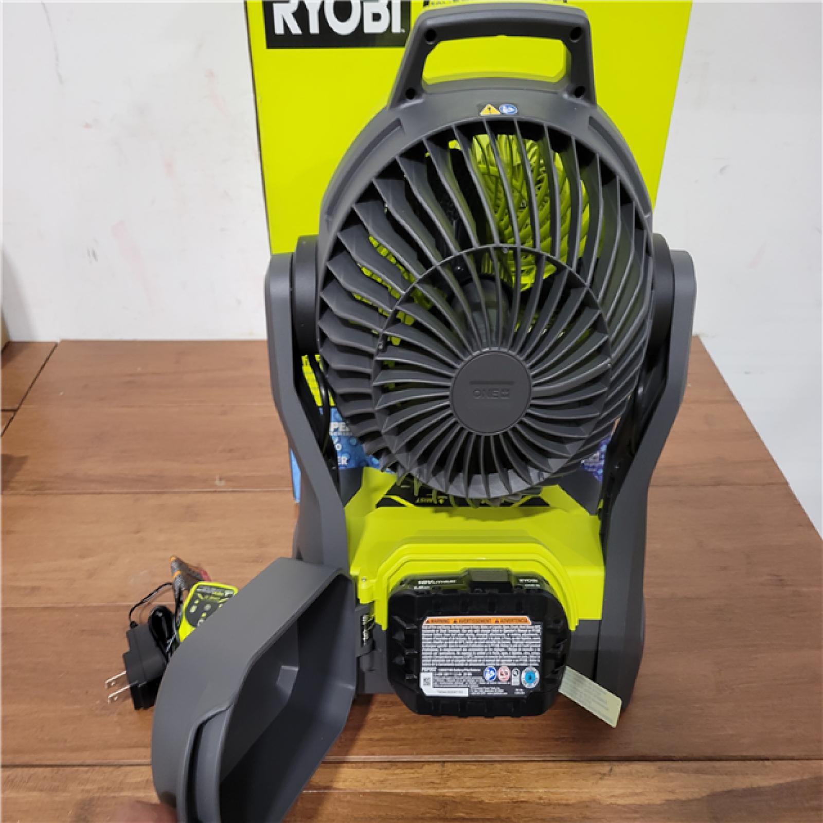 California NEW Ryobi One+ 18V 7.5 Bucket Top Misting Fan Kit  Includes (1) Battery & Charger