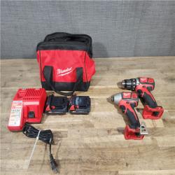 HOUSTON LOCATION - AS-IS Milwaukee M18 Brushed Cordless (2-Tool) Drill/Driver and Impact Driver Kit
