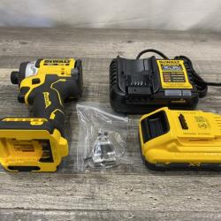 AS-IS DEWALT 20V MAX XR Lithium-Ion Brushless Cordless 3-Speed High Torque 1/4 in. Impact Driver Kit