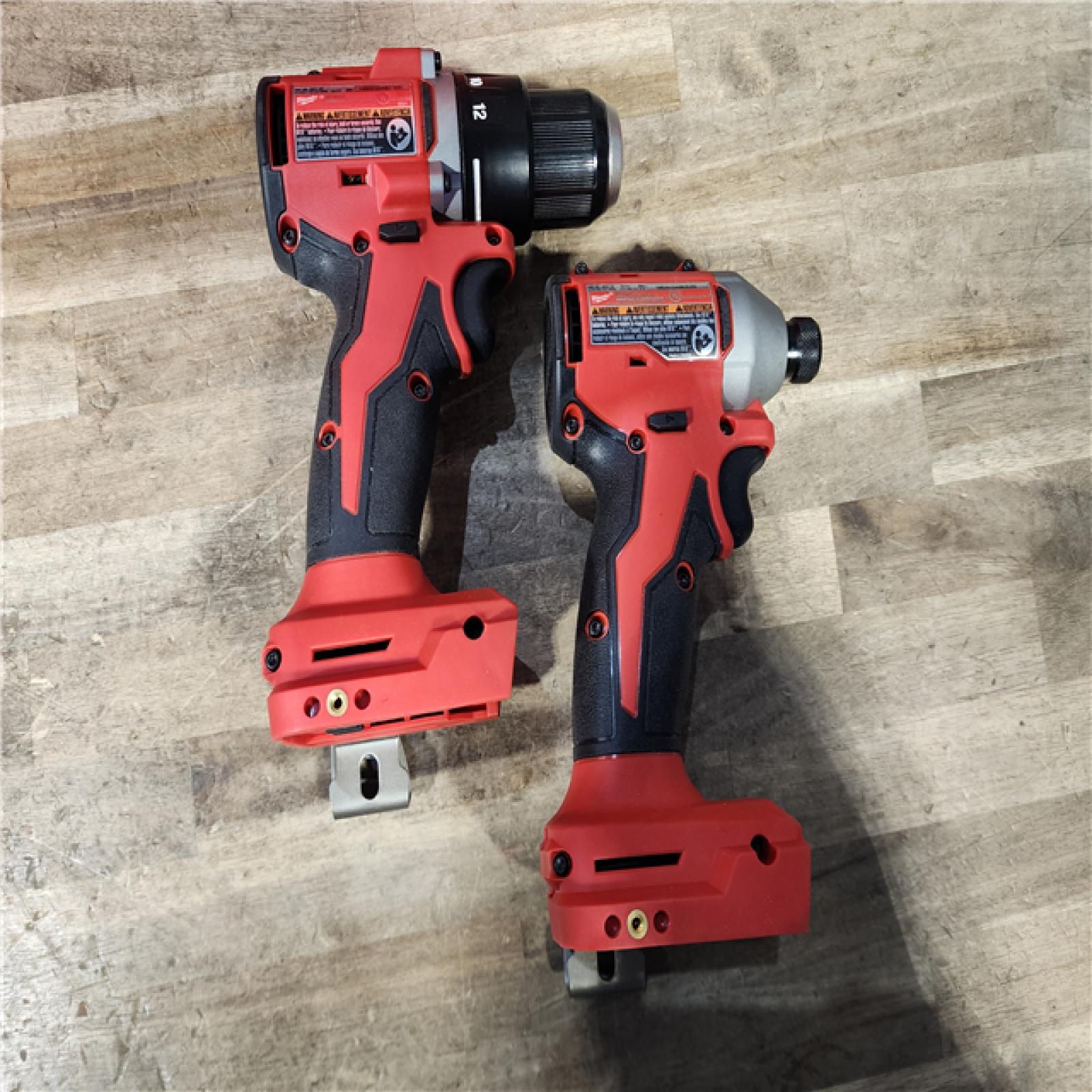 HOUSTON LOCATION - AS-IS Milwaukee M18 18V Lithium-Ion Brushless Cordless Compact Drill/Impact Combo Kit (2-Tool) W/(2) 2.0 Ah Batteries  Charger & Bag