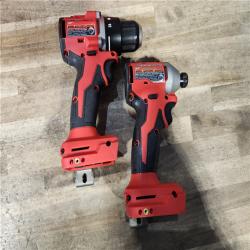 HOUSTON LOCATION - AS-IS Milwaukee M18 18V Lithium-Ion Brushless Cordless Compact Drill/Impact Combo Kit (2-Tool) W/(2) 2.0 Ah Batteries  Charger & Bag