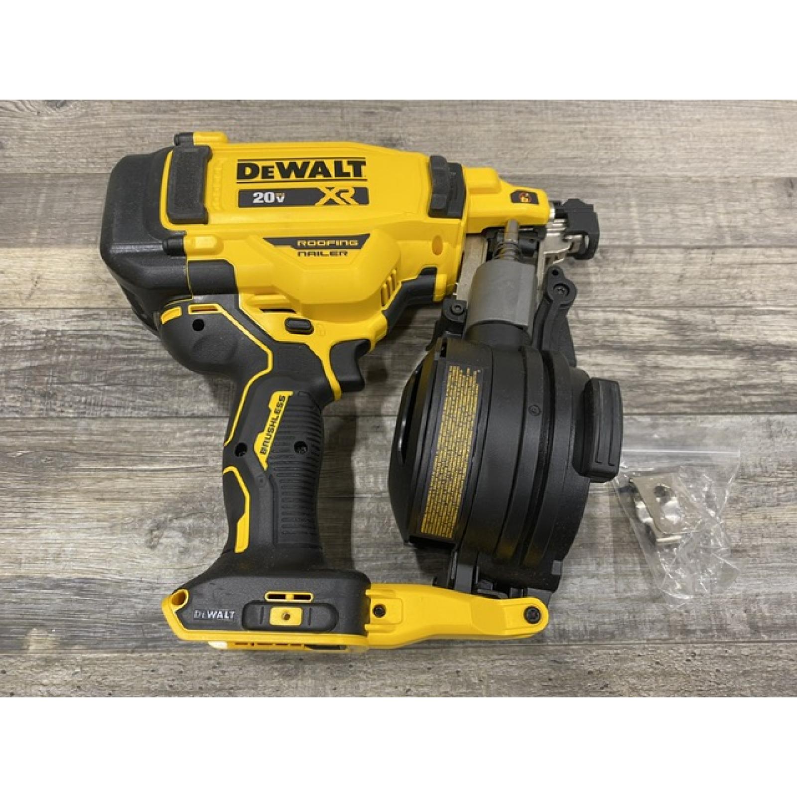 AS-IS DEWALT 20V MAX 15-Degree Electric Cordless Roofing Nailer (Tool Only)