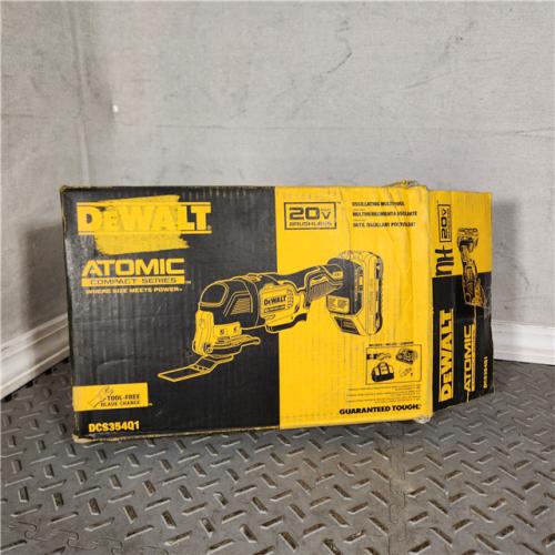 Houston Location - AS-Is DEWALT ATOMIC 20V MAX Lithium-Ion Cordless Oscillating Tool Kit with 4.0Ah Battery, Charger and Kit Bag