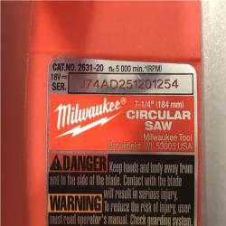 AS-IS Milwaukee 18V Lithium-Ion Brushless Cordless 7-1/4 in. Circular Saw (Tool-Only)
