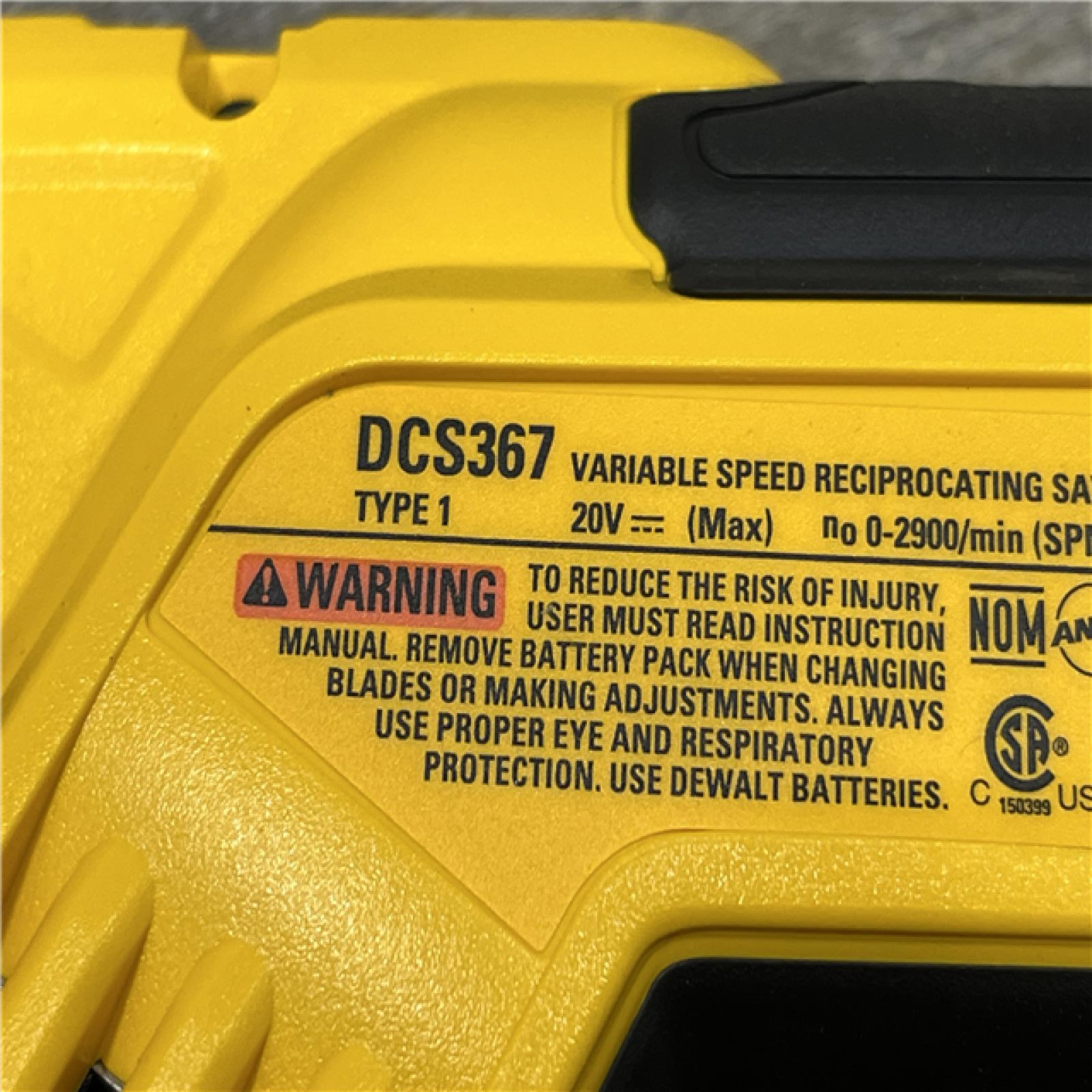 AS-IS DEWALT 20V MAX XR Cordless Brushless Compact Reciprocating Saw (Tool Only)