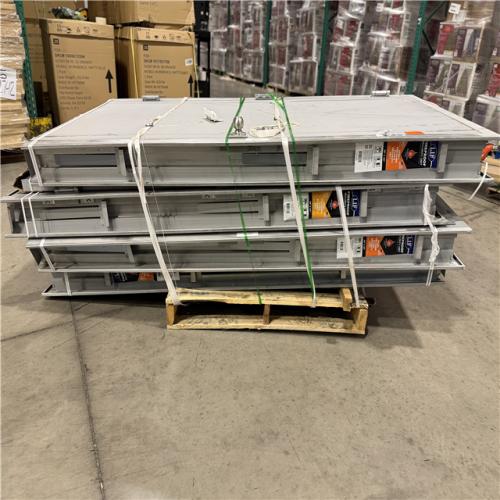 DALLAS LOCATION - L.I.F Industries 36 in. x 80 in. Gray Right-Hand Flush Security Steel Prehung Commercial Door PALLET-(4 UNITS)