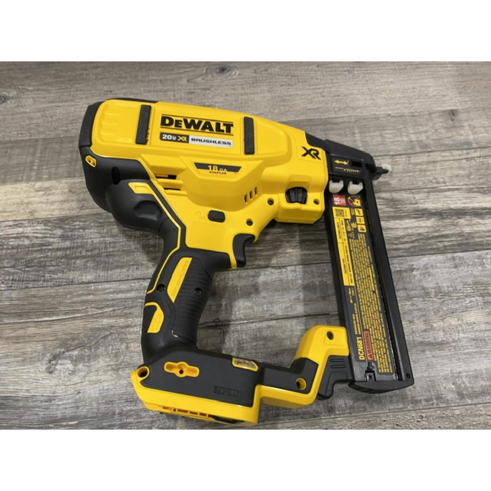 AS-IS DEWALT Cordless 18-Gauge Narrow Crown Stapler (Tool Only)