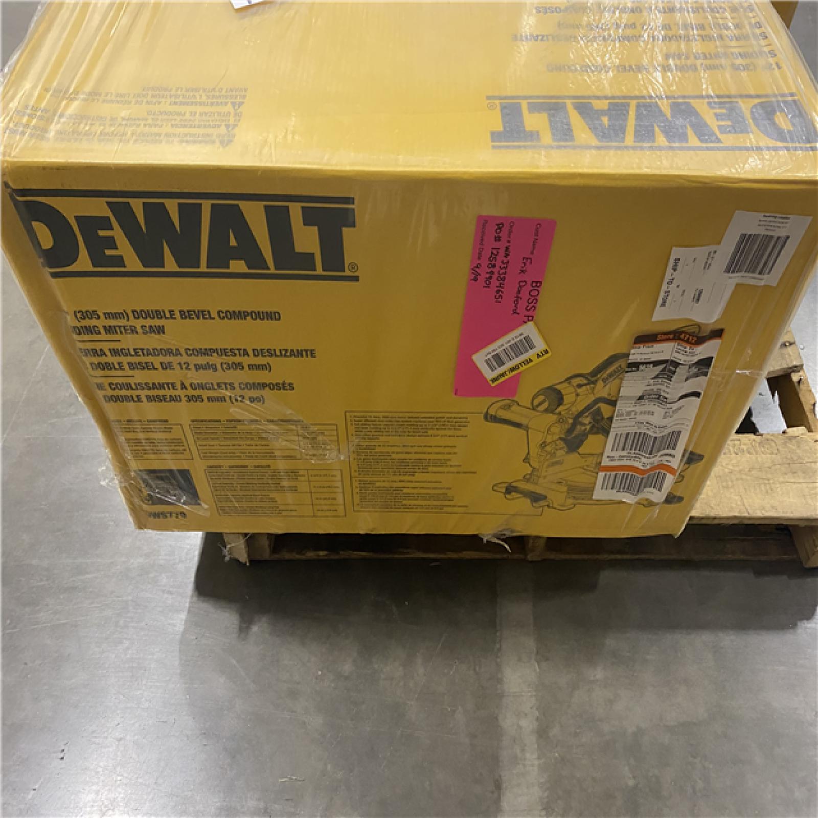 NEW- DeWalt 15 Amps 12 in. Corded Dual-Bevel Sliding Compound Miter Saw